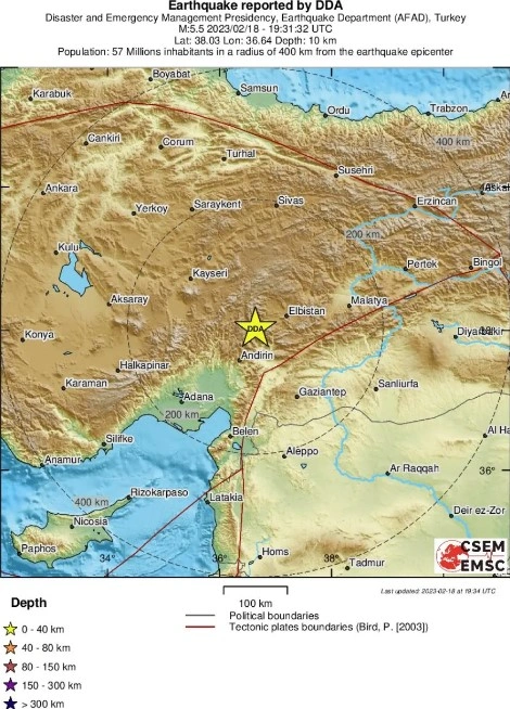 seismos 5,2 rixter stin toyrkia