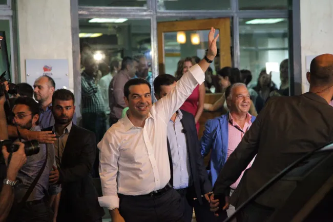 Ο Αλέξης Τσίπρας μετά τις εκλογές του 2015