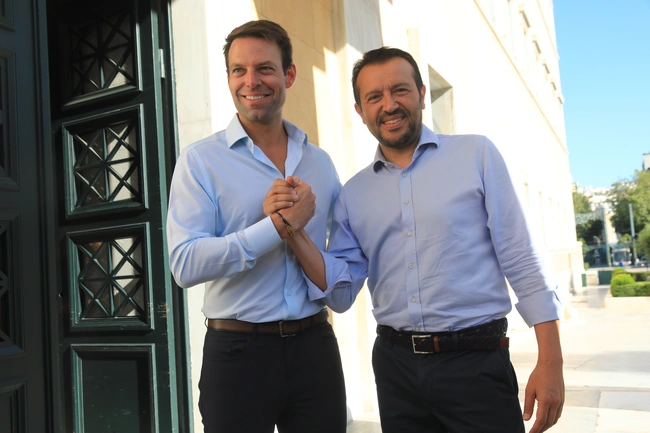 Στέφανος Κασσελάκης και Νίκος Παππάς