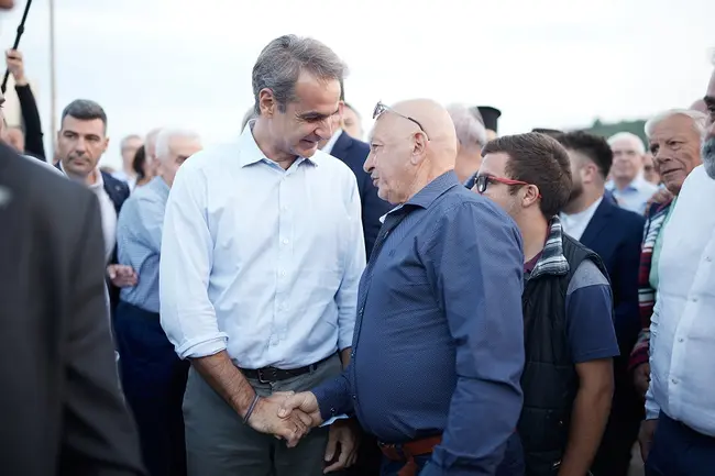 Ο Κυριάκος Μητσοτάκης στην Κόρινθο