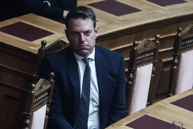 Ο Στέφανος Κασσελάκης στη Βουλή