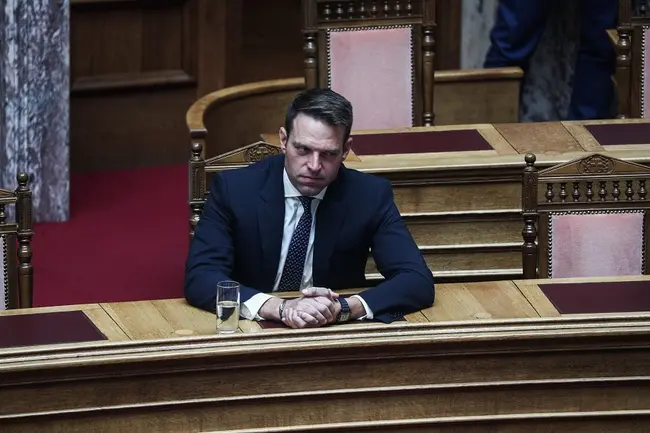 Ο Στέφανος Κασσελάκης στη Βουλή