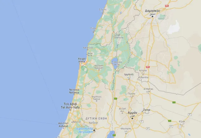 Ο χάρτης του Ισραήλ και η Χάιφα