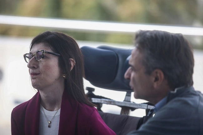 Ο Κυριάκος Μητσοτάκης και η Αργυρώ Λαμπάρα