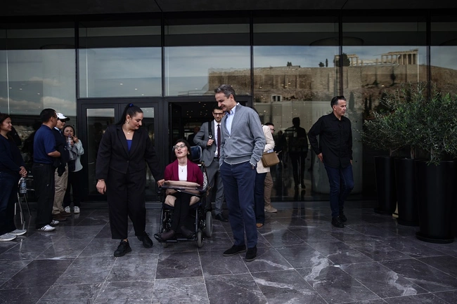 Ο Κυριάκος Μητσοτάκης με την Αργυρώ Λαμπάρα