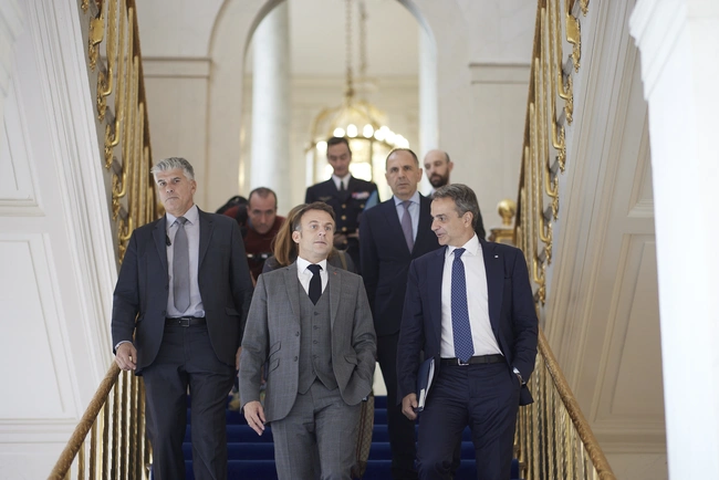 Συνάντηση Μητσοτάκη - Μακρόν