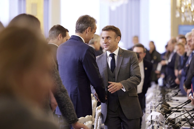 Συνάντηση Μητσοτάκη - Μακρόν