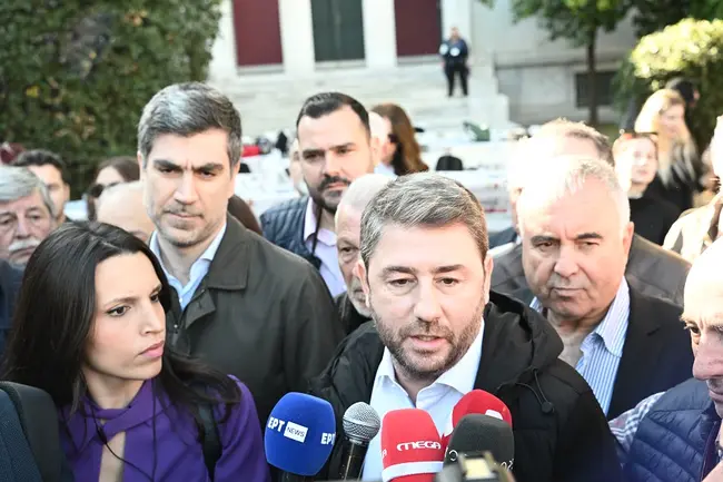 Ο Νίκος Ανδρουλάκης στο Πολυτεχνείο