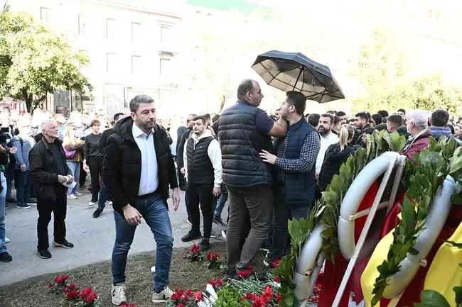 Ο Νίκος Ανδρουλάκης στο Πολυτεχνείο