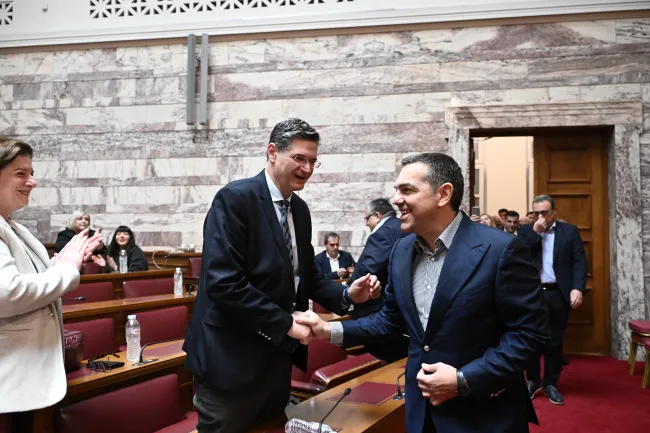 O Αλέξης Τσίπρας στη συνεδρίαση της Κοινοβουλευτικής Ομάδας του ΣΥΡΙΖΑ
