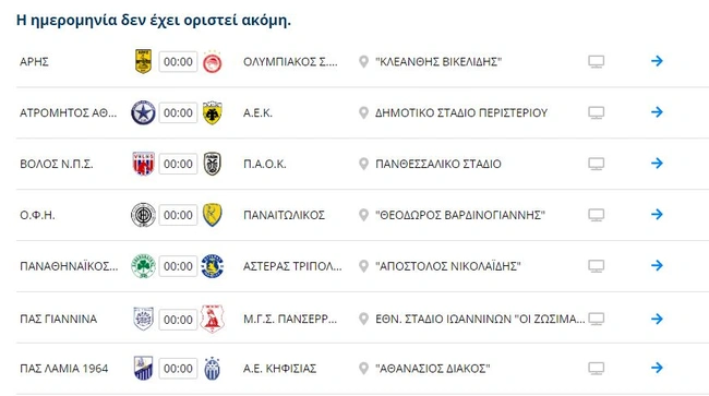 19η αγωνιστική