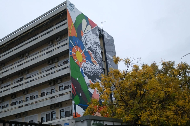 Μια τοιχογραφία κατά των εξαρτήσεων στο Ιπποκράτειο νοσοκομείο