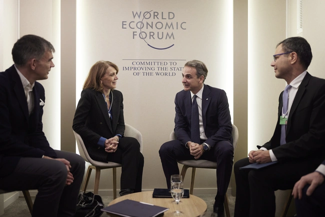 Επαφές του Κυριάκου Μητσοτάκη στο Νταβός