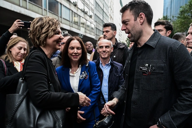 Ο Στέφανος Κασσελάκης και η Όλγα Γεροβασίλη