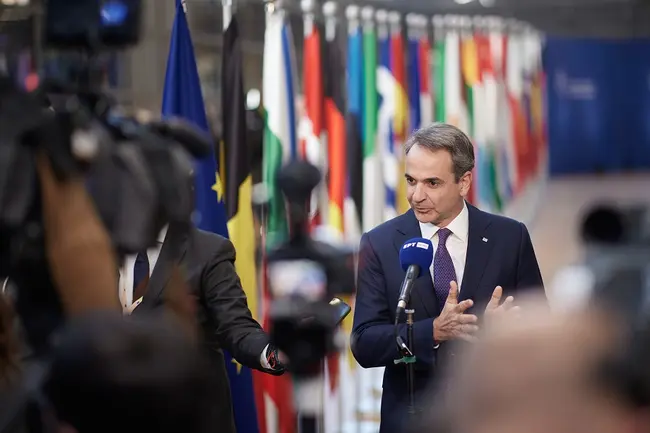 Ο Κυριάκος Μητσοτάκης στις Βρυξέλλες