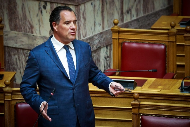 Ο Άδωνις Γεωργιάδης στη Βουλή