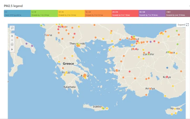 Η ποιότητα αέρα στην Ελλάδα