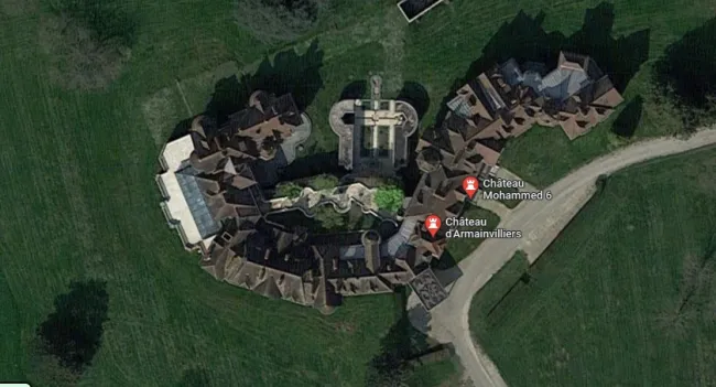 Η τοποθεσία του κάστρου στο Google Maps