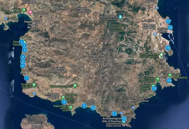 Χάρτες με παραλίες