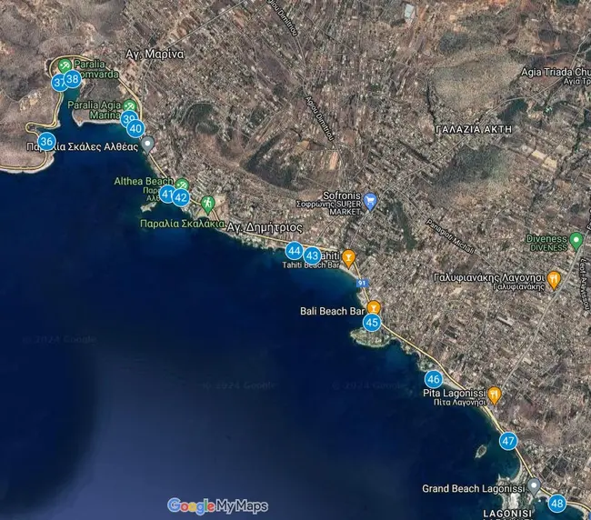 Χάρτες με παραλίες