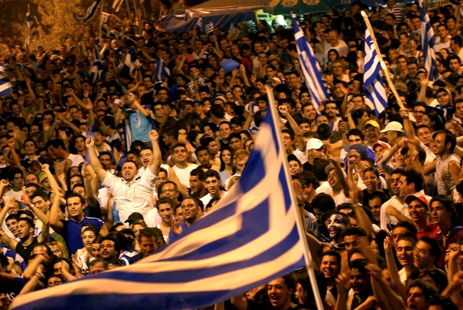 Πανηγυρισμοί για το Euro 2004