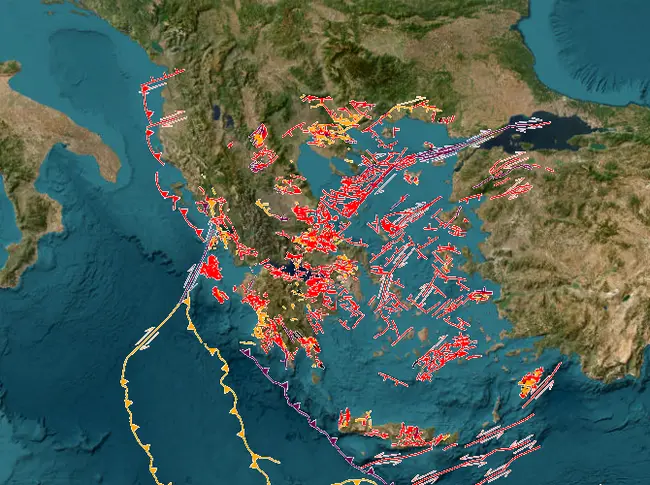 χαρτησ σεισμοι ρηγματα