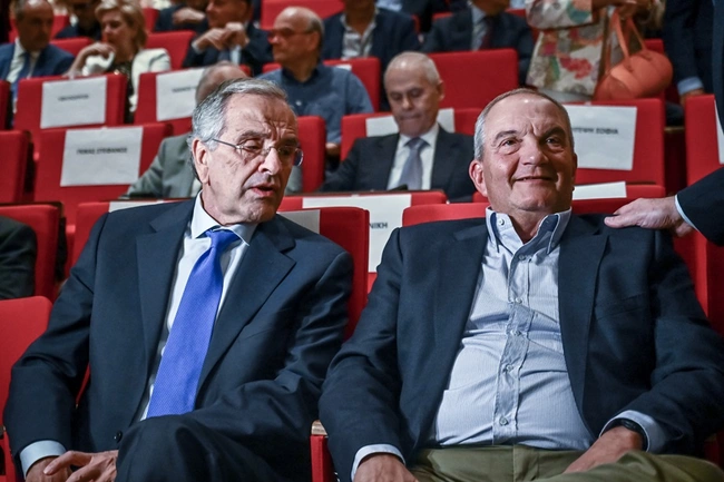 Ο Κώστας Καραμανλής και ο Αντώνης Σαμαράς