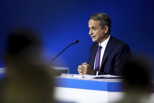 Ο Κυριάκος Μητσοτάκης στη ΔΕΘ