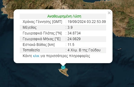 Σεισμός τώρα στη Γαύδο