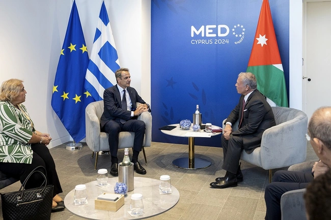 Ο Κυριάκος Μητσοτάκης και ο Βασιλιάς Ιορδανίας