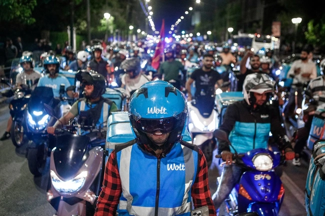 Απεργία ντελιβεράδων της Wolt