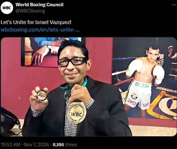 Ανάρτηση για τον Israel Vazquez