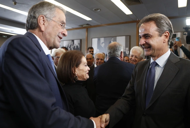 Ο Κυριάκος Μητσοτάκης και ο Αντώνης Σαμαράς
