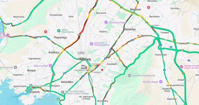 Χάρτης με την κίνηση