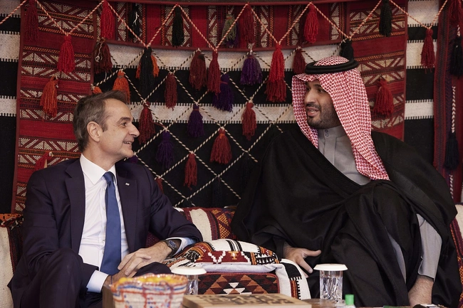 Συνάντηση Μητσοτάκη - Μπιν Σαλμάν