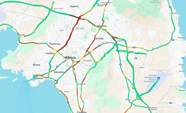 Χάρτης με την κίνηση