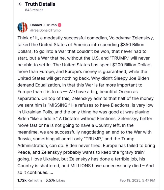 Ανάρτηση Ντόναλντ Τραμπ