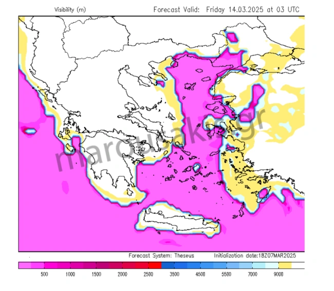 Χάρτης για τις ομίχλες