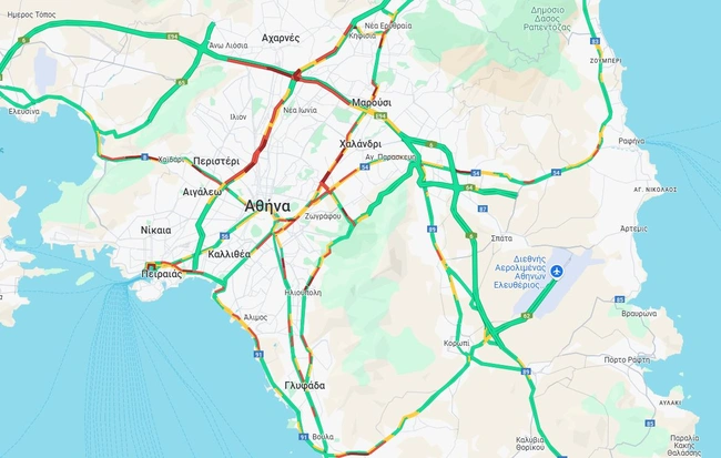 Χάρτης με την Κίνηση