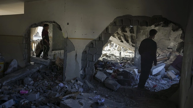 Κατεστραμμένο σχολείο μετά την τελευταία επίθεση του Ισραήλ