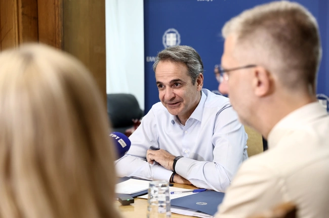 Ο Κυριάκος Μητσοτάκης στο υπουργείο Υγείας