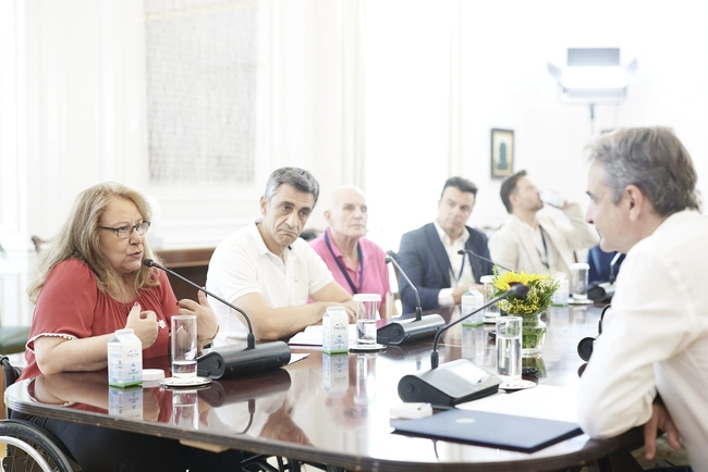Συνάντηση Κυριάκου Μητσοτάκη με εκπροσώπους των ΑμεΑ