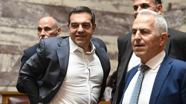 Αλέξης Τσίπρας και Ευάγγελος Αποστολάκης