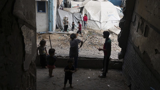 Παιδιά σε καταυλισμό της Γάζας