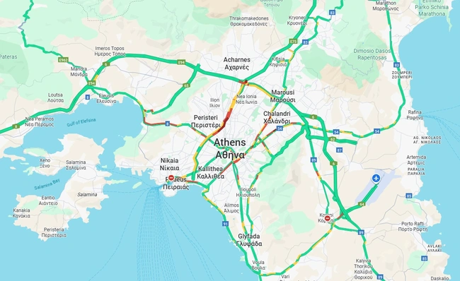 Χάρτης με την κίνηση