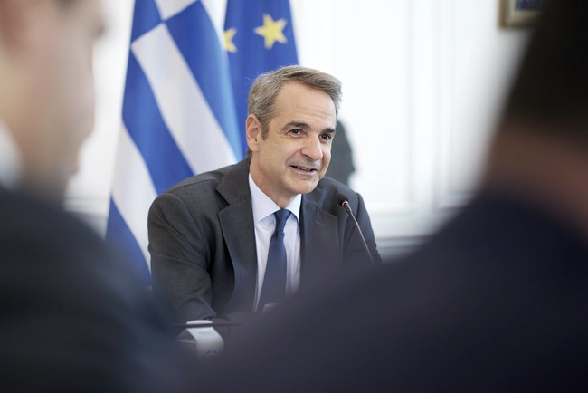 Ο Κυριάκος Μητσοτάκης στο υπουργικό συμβούλιο