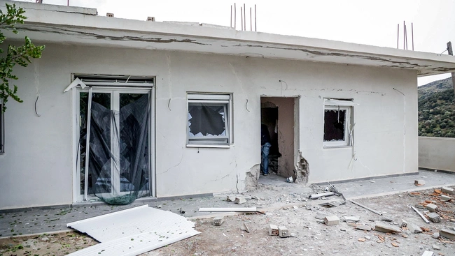 Το σπίτι όπου έσκασε η βόμβα στα Βορίζια