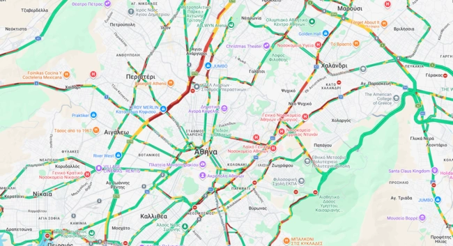 Κίνηση στους δρόμους (02/02 - 08:00)
