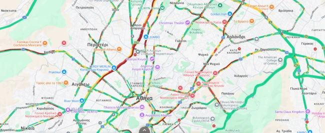 Κίνηση στους δρόμους (12/02 - 08:00)