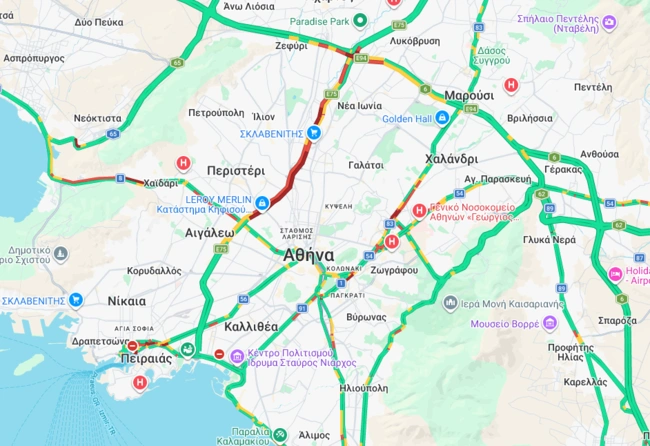 Κίνηση στους δρόμους (06/04 - 08:00)